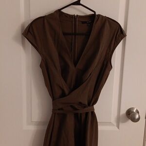 Gucci Army Green Belted Mid Dress